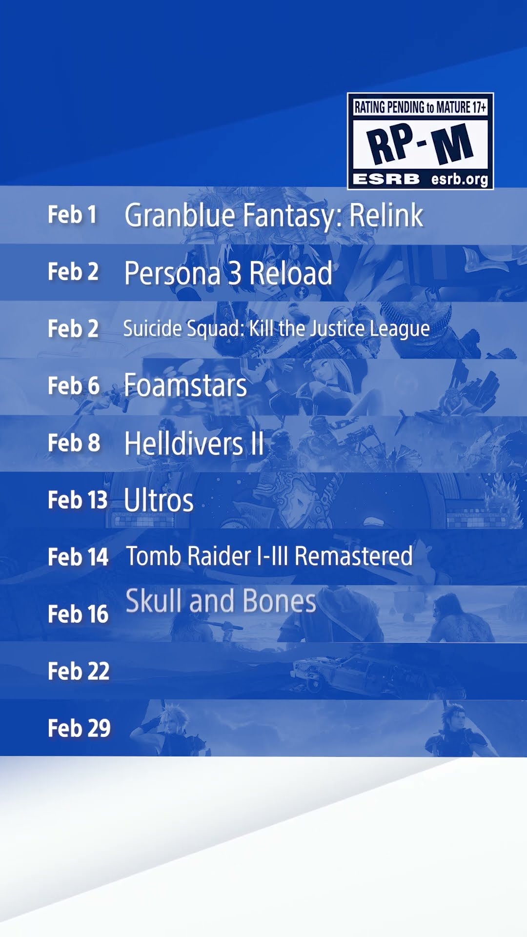 This Month on PlayStation - Time to clear your calendar ?